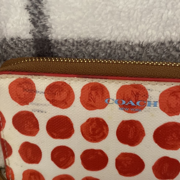 Coach polka dot wallet.   Does have some marks on the wallet as pictured - Picture 2 of 4